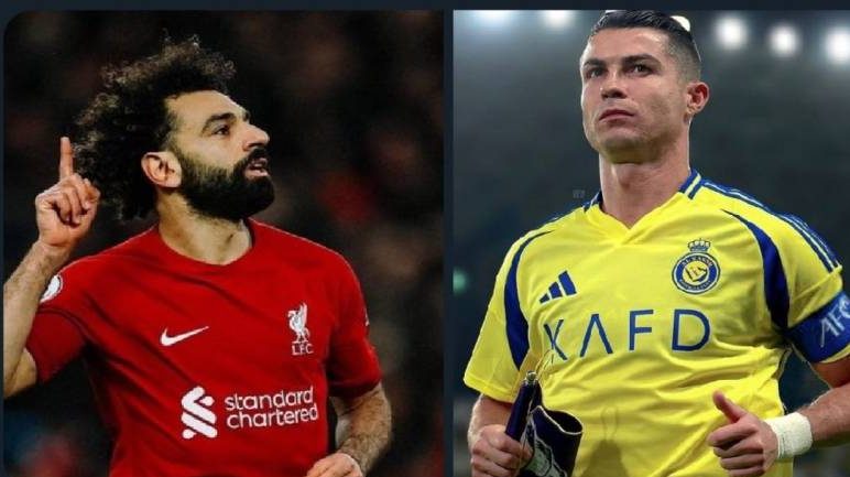 رونالدو يتوسط لأقناع محمد صلاح من الانتقال إلى نادي النصر السعودي